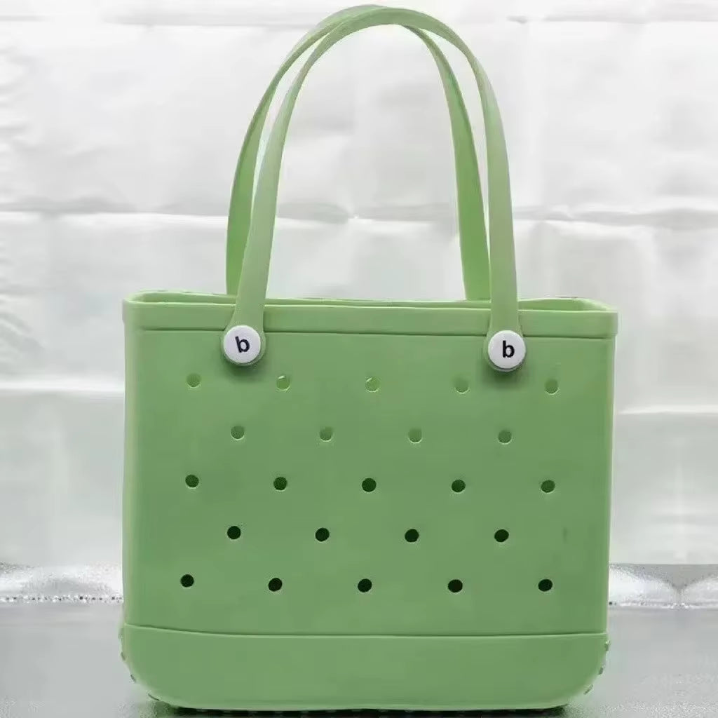 XL Extra Large Beach Bag EVA Rubber Waterproof Beach Travel Picnic Storage Basket Women Shopping Handbag Sac Jelly Tote Bag