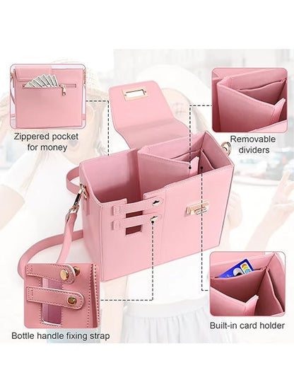 Outdoor Portable Crossbody Water Cup Protection Multifunctional Universal Water Bottle Storage Bag Single Shoulder Solid Color