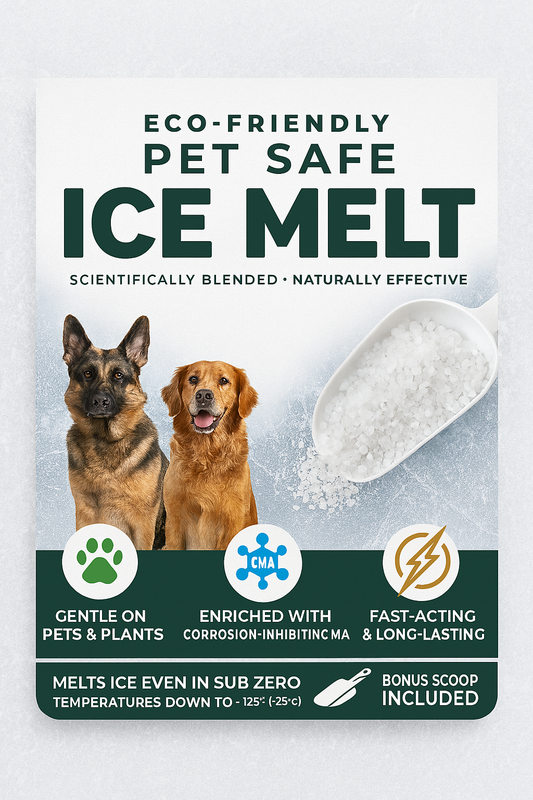 Pet-Friendly Ice Melt - Calcium Magnesium Acetate Formula - 5LB